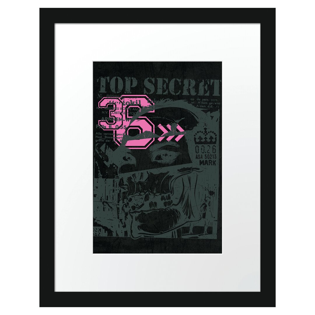 Gerahmtes Poster Top Secret Black