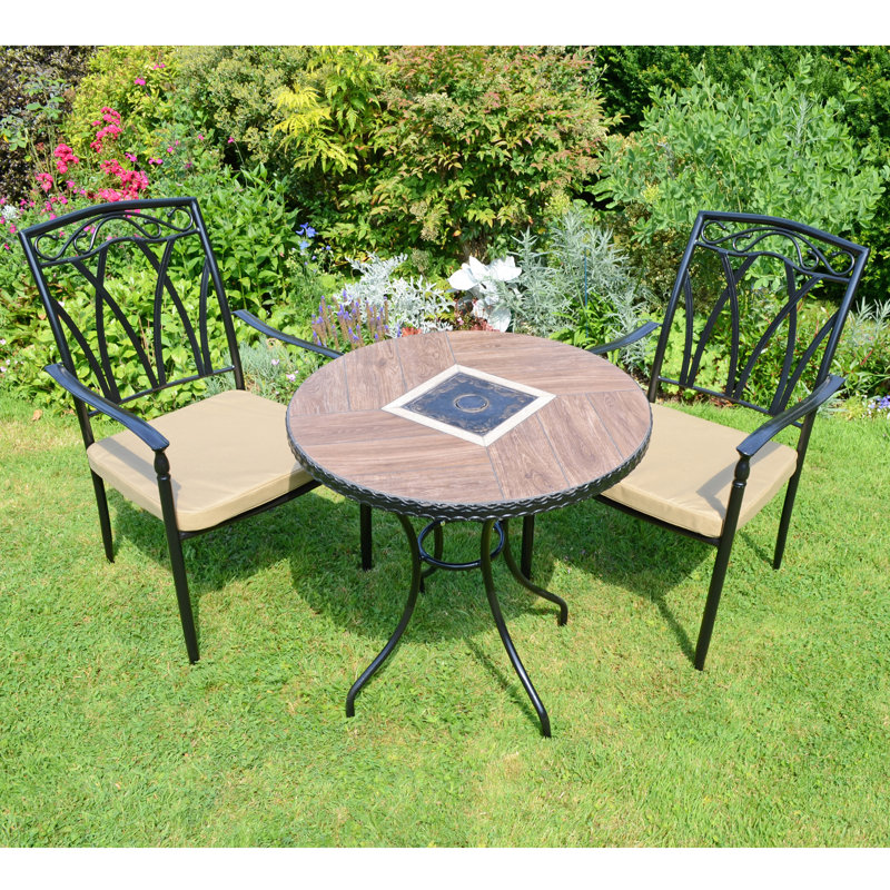 Haslemer 2 Seater Bistro Set with Cushions