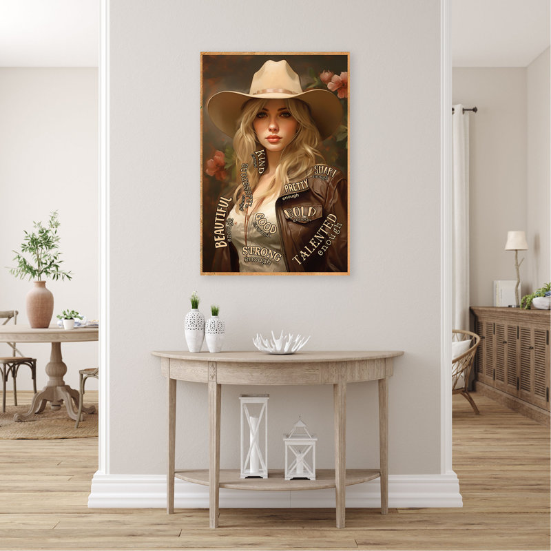 «Cowboy I Am Vertical», impression sur toile tendue, H 36 po x l 24 po x P 1,25 po