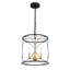 Luminaire suspendu cage noir mat 4 lumières Teronica