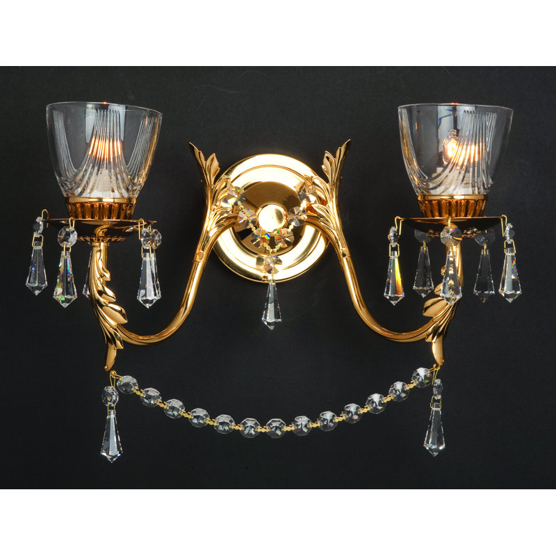 Queen"s Steel Candle Wall Light