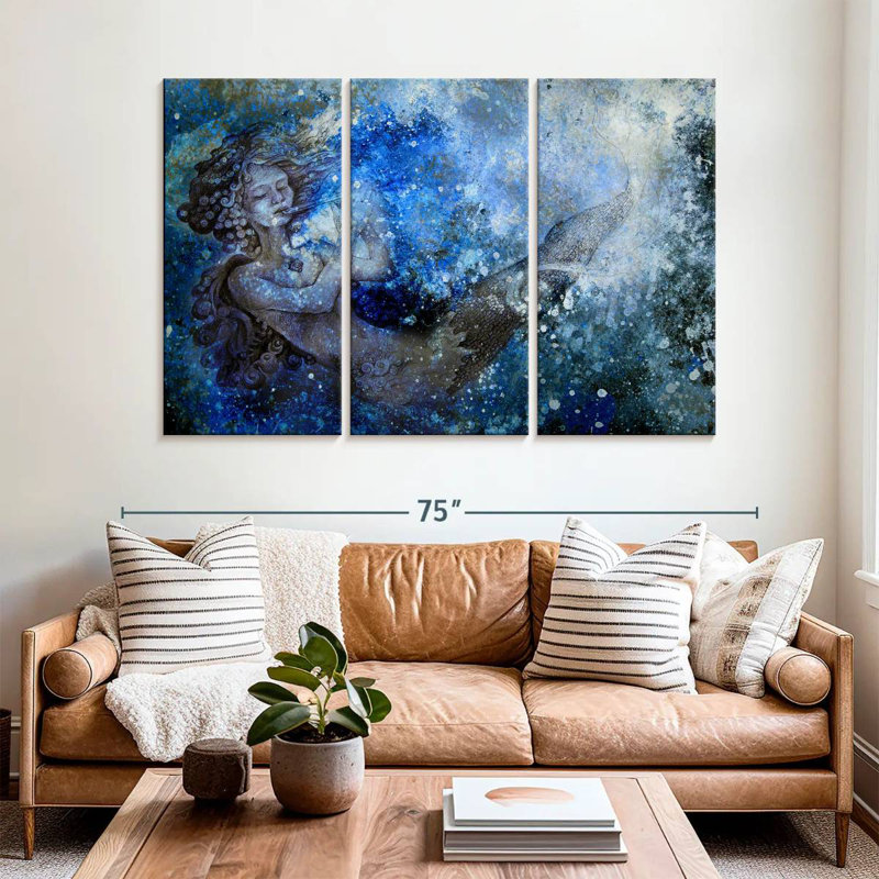 Kelan Abstract Mermaid, 42" H x 65" W