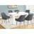 Dining Table, 60" Rectangular, Kitchen, Dining Room, White Laminate, Contemporary, Modern