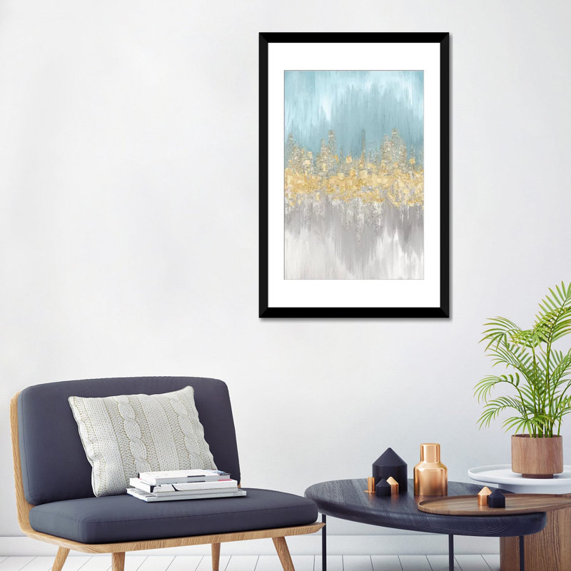 « neutral wave lengths ii », impression sur toile, H 24 po x l 16 po x P 1 po, Papier d'art encadré noir, Blanc
