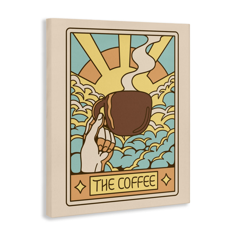 Toile tarot The Coffee Mute, conception de Tobe Fonseca, H 40 po x l 30 po
