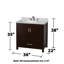 Ensemble de meuble-lavabo simple autoportant 36 po avec plateau en marbre Sheffield-97623942-134396394-134396396