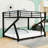 Metal Bunk Bed with Guardrails and Safety Ladder-302449335