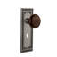 Brown Porcelain Interior Mortise Door Knob with Mission Long Plate-2062874512