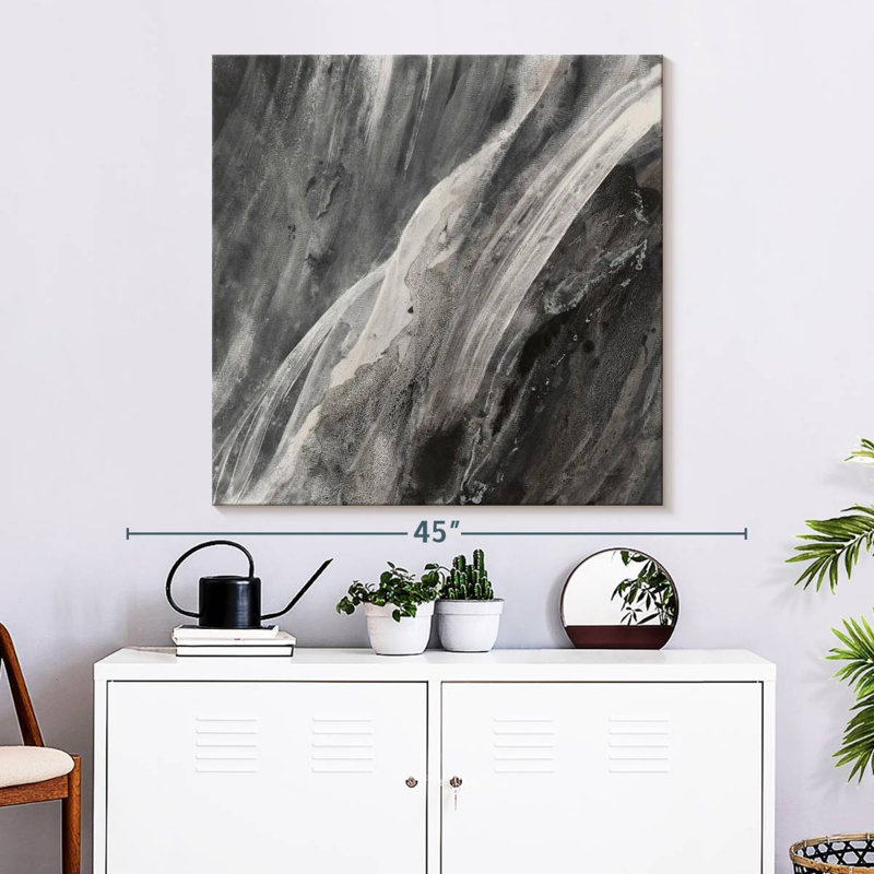 Dark Grey Splash, 33" H x 33" W
