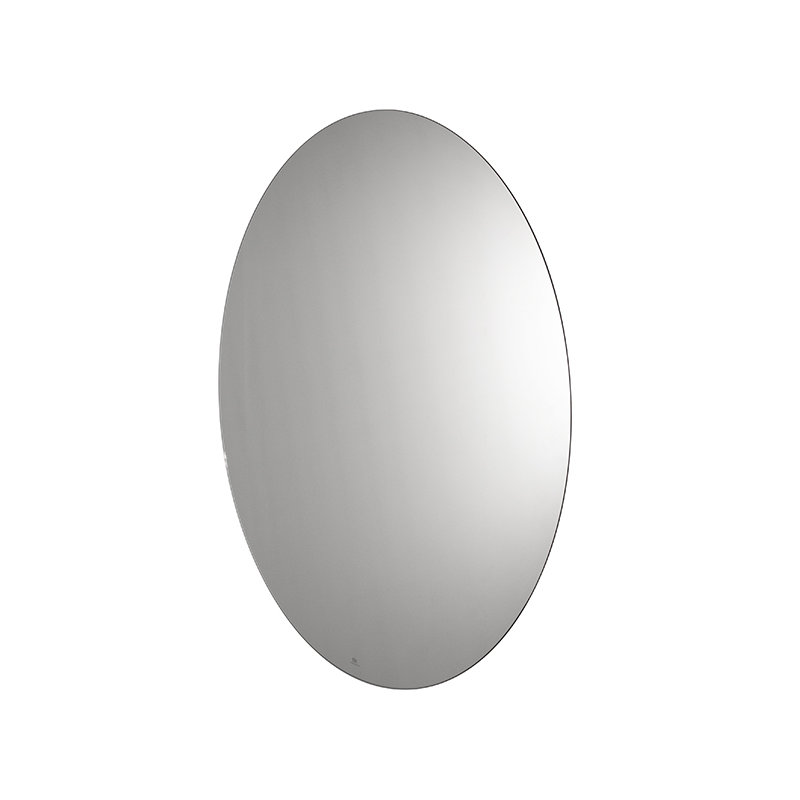 Round Flat Beveled Lighted Wall Mirror, 39.38" x 39.38"