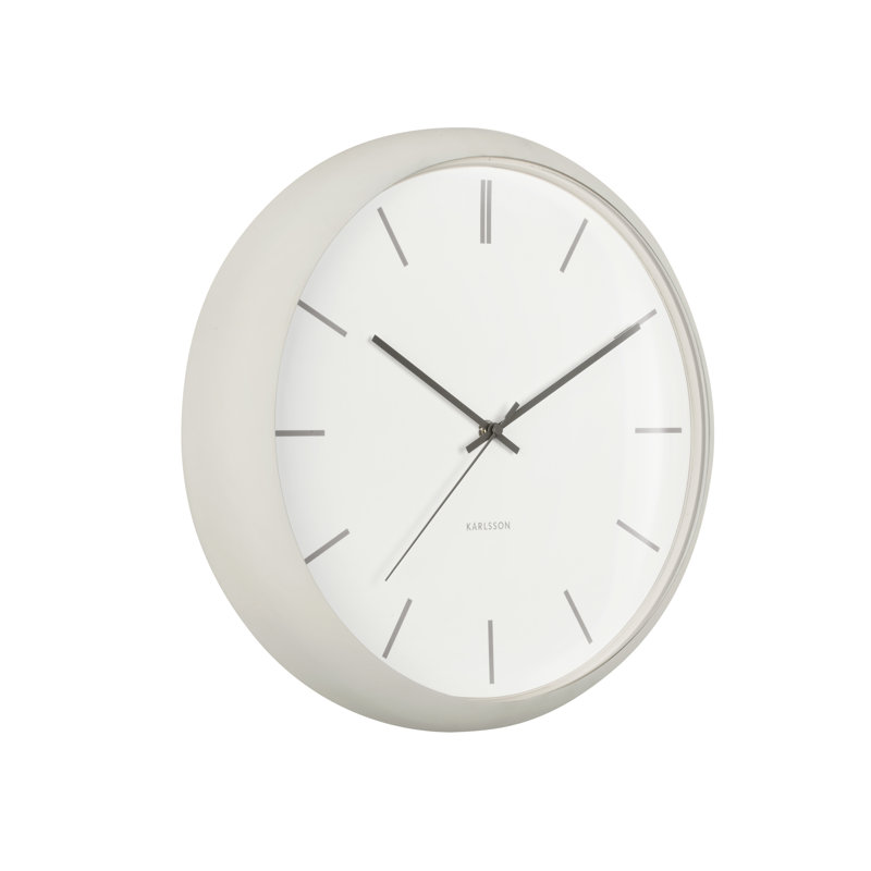 Metal Wall Clock, Warm Grey