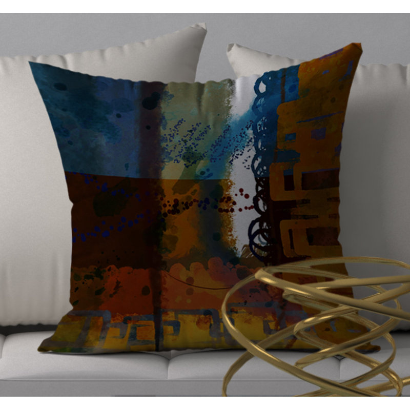 Housse de coussin carrée Ecstatic Fizz/insert, 18 po x 18 po