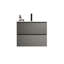 Unité de meuble-lavabo mural 24 po, lavabo en céramique gris sidéral, design moderne, rangement abondant, système de tiroir silencieux de 24 po gris, lavabo, tiroirs silencieux-84594115