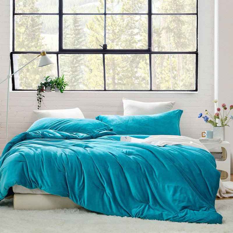 Love Thick - Lush Coma Inducer Oversized Comforter Set - Tahitian Teal, King Comforter + 2 King Pillow Shams