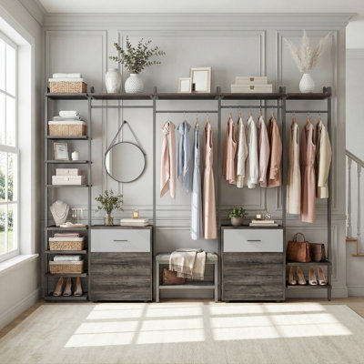 Open-Air Wardrobe Rack For Mold-Free Clothes