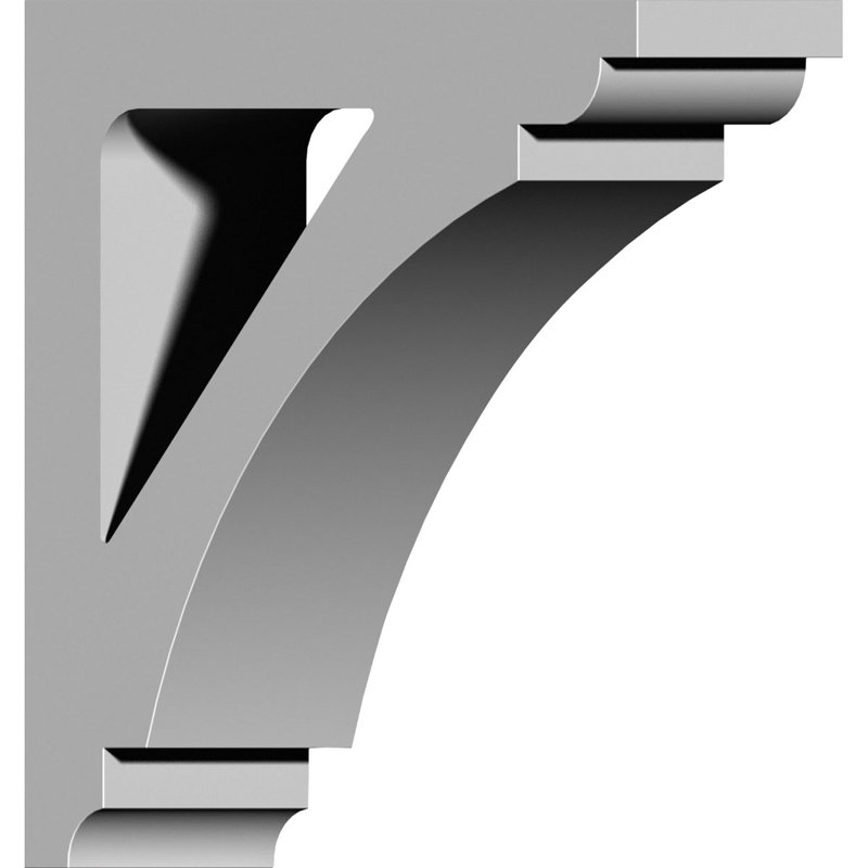 Off-White Polyurethane Decorative Richmond Bracket 4" x 12" x 12"