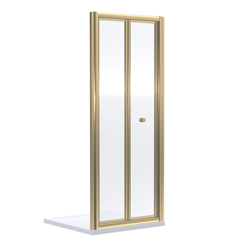 Bayswater 900mm Brushed Brass Bi-Fold Shower Door