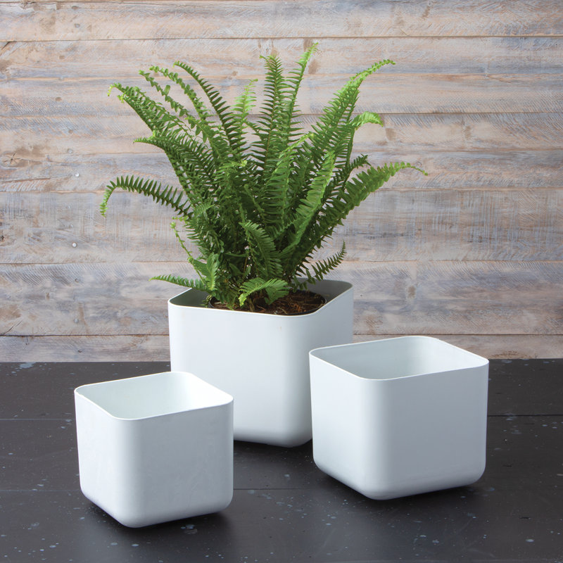 Ensemble de 3 pots à fleurs Eziah, Blanc