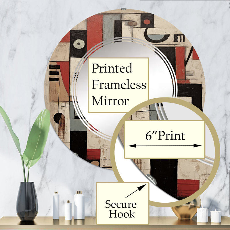 Miroir mural Marineth, 32 po x 32 po