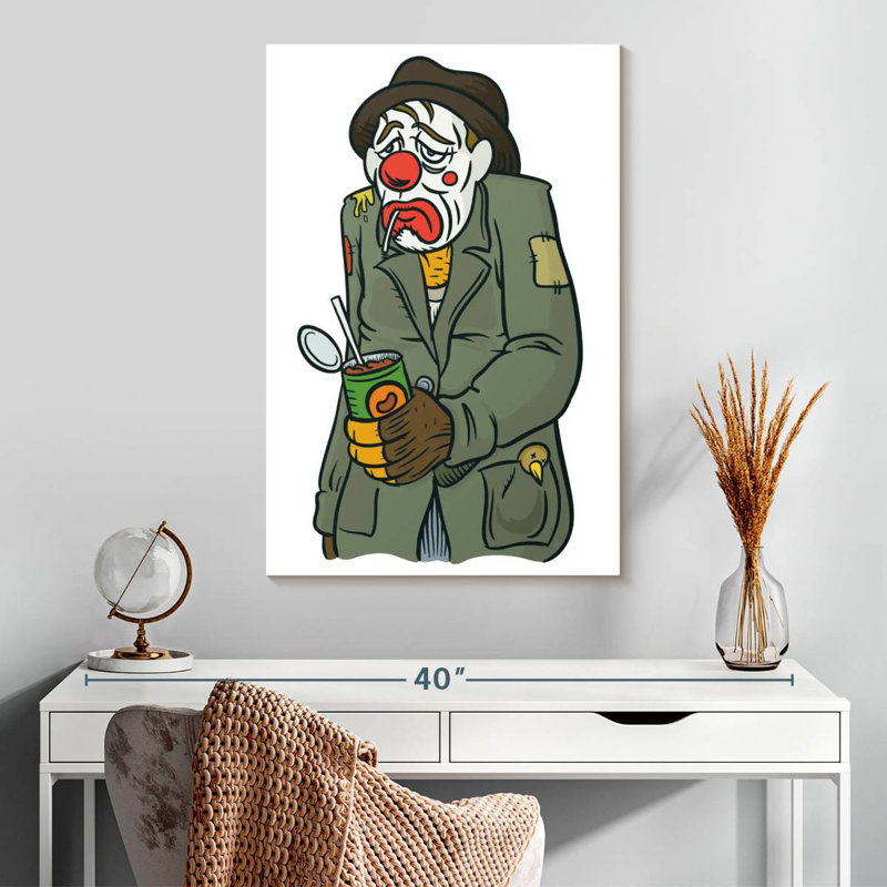 Leisha Hobo Clown, 30" H x 20" W
