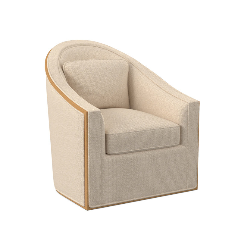 Fauteuil pivotant Academy, Ambre, Filigrane ivoire 100% polyester