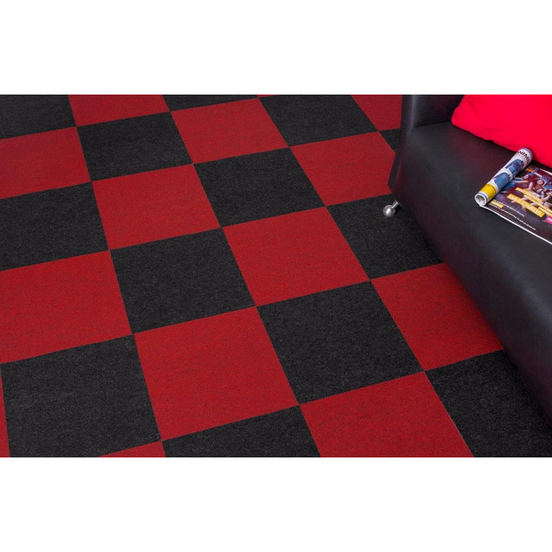 Aubreyelle Felt Singular Tile, Red, 0.4cm H x 20cm W x 20cm D