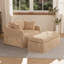 Ensemble de chaise d'appoint, fauteuil d'appoint en chenille et repose-pieds-119443843