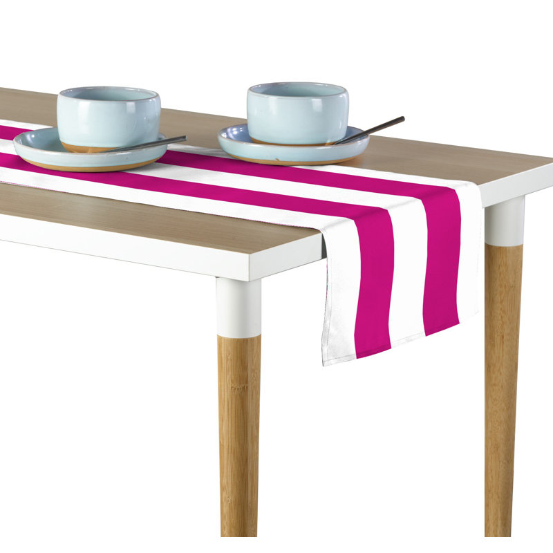 Fuchsia Striped Table Runner 72" x 12", 72" L x 12" W, Fuchsia