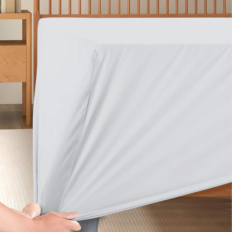 Soft & Breathable Microfiber Extra Deep Fitted Sheet, Silver, Super King (6')