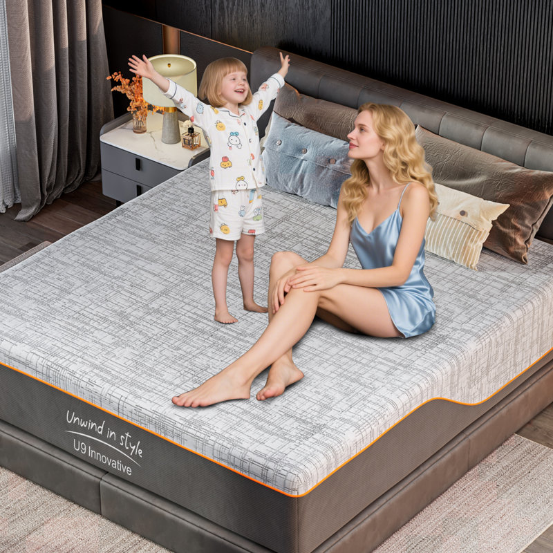King Mattress, 14 Inch Gel Memory Foam Mattress Medium Firm, CertiPUR-US Certified, for Support & Pressure Relief, with Removable Machine Washable Cover, Grey
