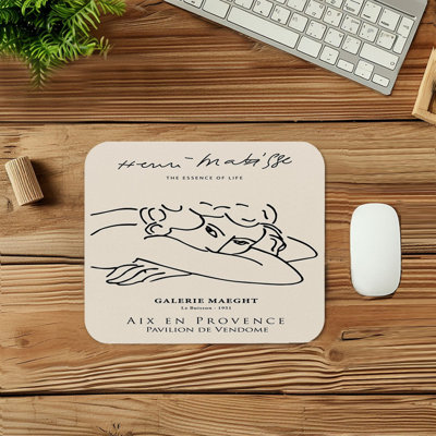 People and Portraits Matisse Lady Portraits Female Modern Gaming Cute Office Laptop Desk Pad Gift Mat Square Rectangle Non-Slip Mousepad