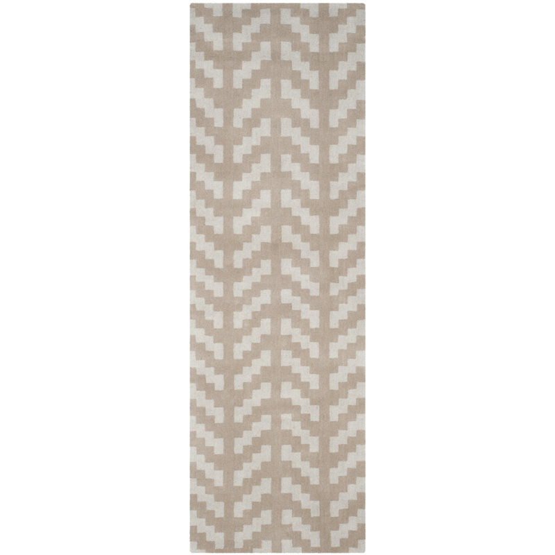 Sanyla Hand Tufted Wool Geometric Rug, Runner 2'6" x 8'