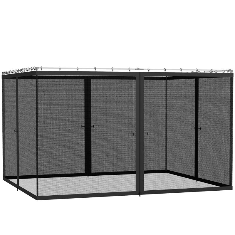 Paroi latérale Outsunny, écran, H 81,5 po x l 132 po x P 132 po