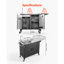 132.08 cm W Stainless Steel Top Kitchen Cart with Wheels