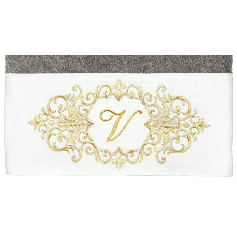 Winston Porter 100% Turkish Cotton MONICA 2PC Embellished Bath Towel Set, V