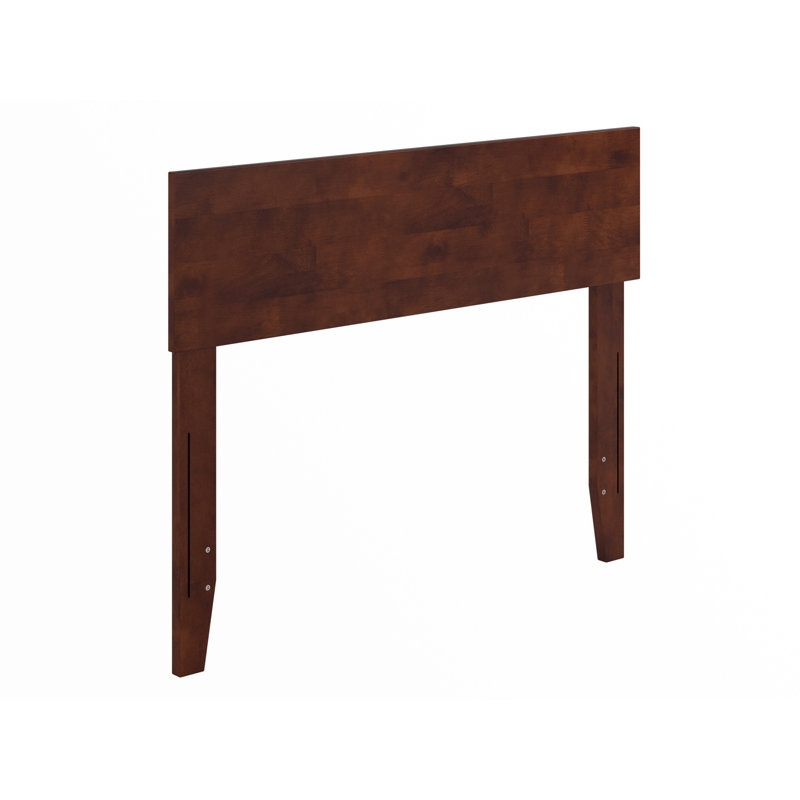 Tête de lit en bois massif Daurice, Lit simple, Noyer