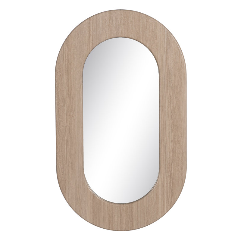 Abhimanyu Wood Oval Wall Mirror