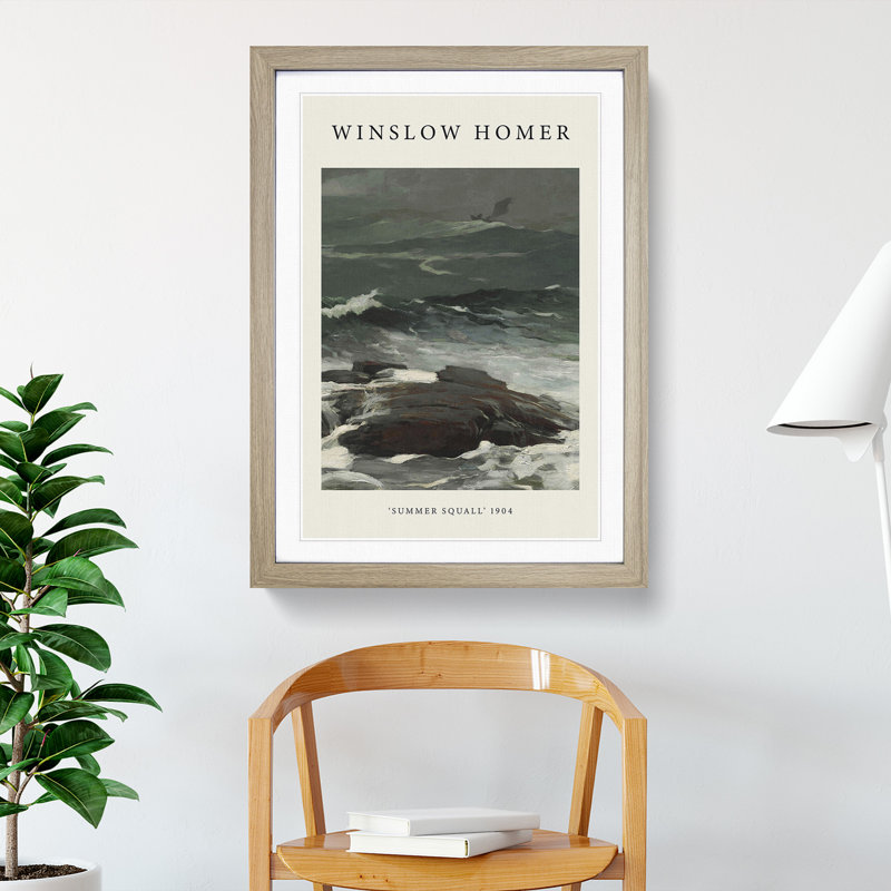 Summer Squall by Winslow Homer - Single Picture Frame Print, 48cm H x 36cm W x 2cm D, Oak Framed