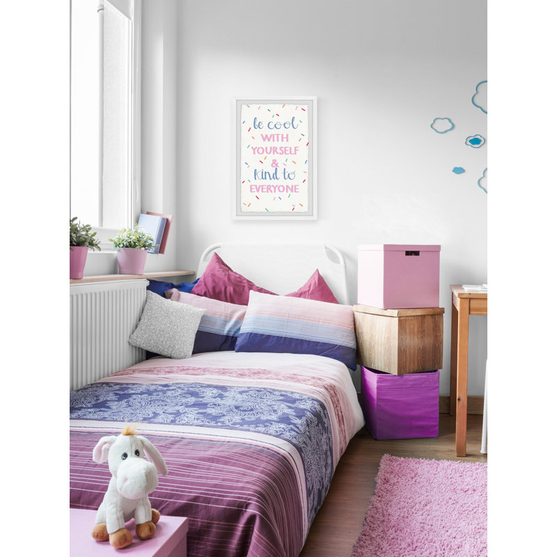 Gabel «Be Kind to Chacun», reproduction encadrée, H 24 po x l 16 po x P 1,5 po