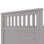 Structure de lit plateforme simple avec bibliothèques et tablettes de rangement, quatre tiroirs, gris-260269451