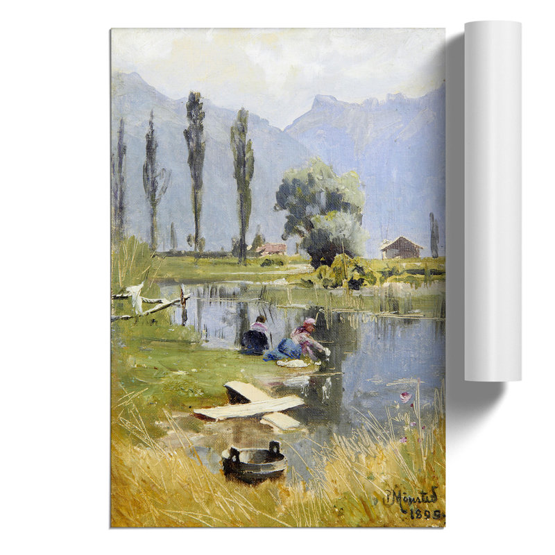 Laundry Day by Peder Mork Monsted - No Frame Painting, 59cm H x 42cm W x 0.1cm D