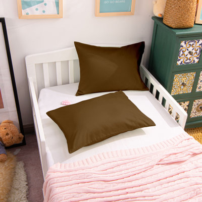 Taies d'oreiller standard pour chambre de bébé en coton - Ensemble de fermeture à enveloppes 13x18 pouces à capacité de transport de 500 fils?
