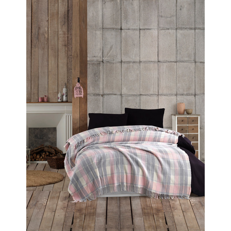 Cotton Blend Plaid Quilt