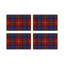 Tartan Vegan Leather Rectangle Pebble Placemat-351960969