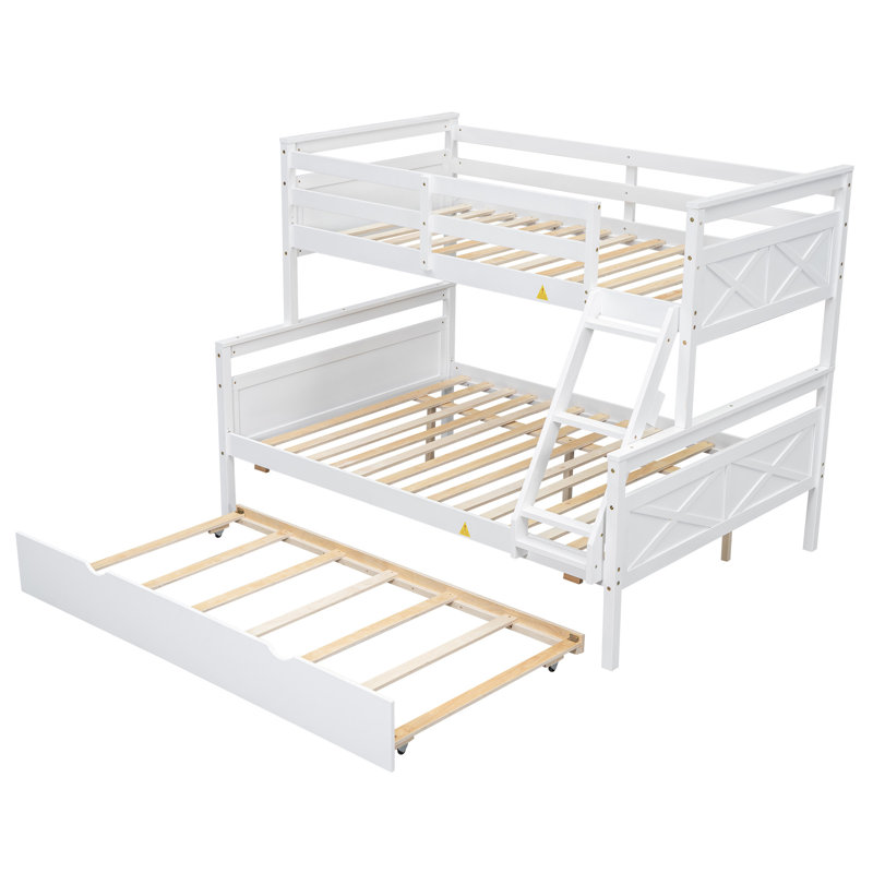 Bunk Bed With Ladder, White