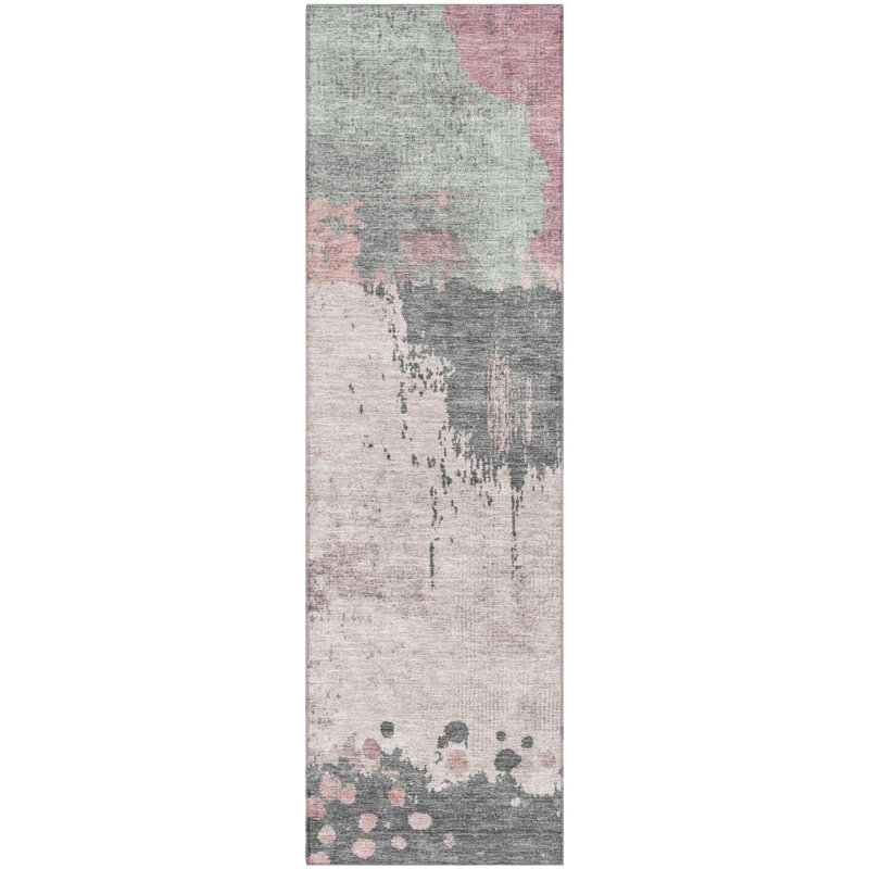 Premium Machine Washable Mouton Abstract Rug, Runner 2'3" x 7'6"
