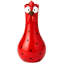 Petit vase coq rouge à long cou en résine, idéal pour décorer une table ou poser de petits bouquets.-879225814