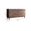 Commode de style simple en noyer noir à 8 tiroirs