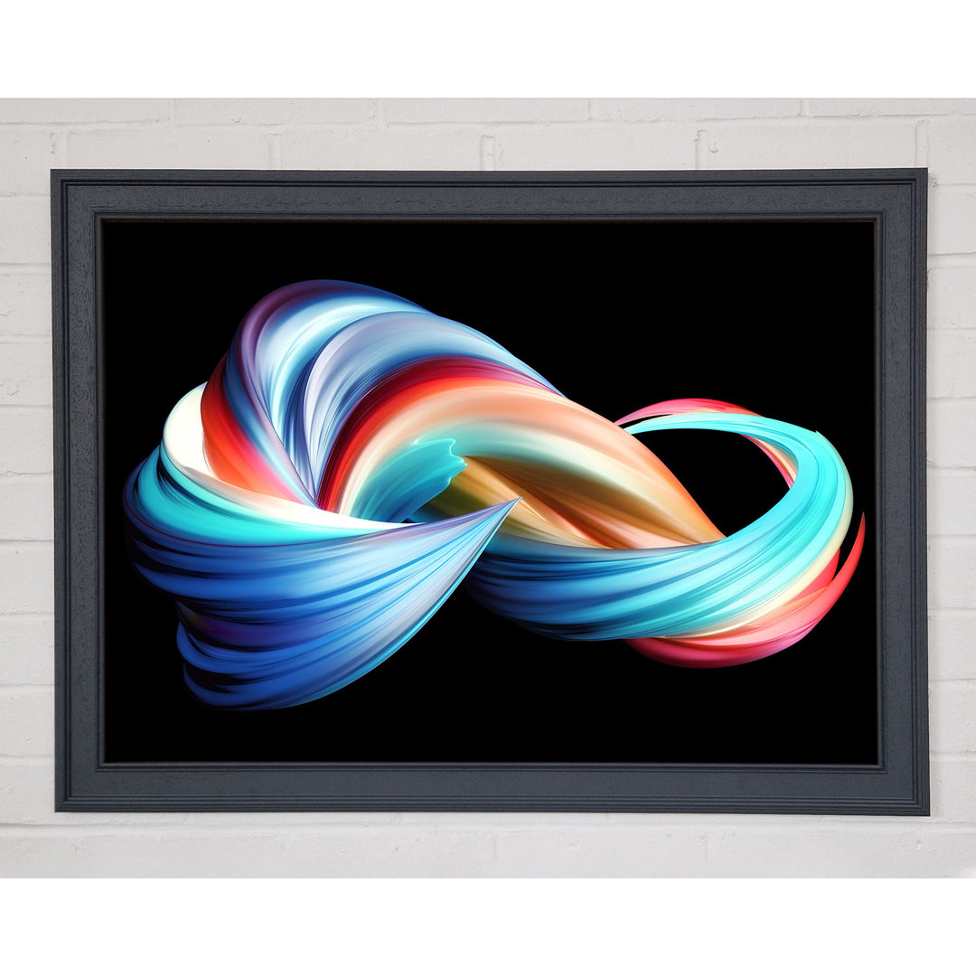 Gerahmtes Leinwandbild Swirling Jet Of Colours