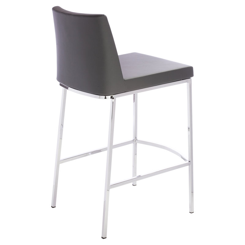 Upholstered Counter Stool with Metal Frame